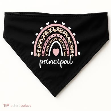 Principal Rainbow Appreciation School Principal Gift USA-Made Doggie Bandana