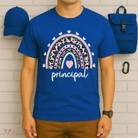 Principal Rainbow Appreciation School Principal Gift T-Shirt thumb 6