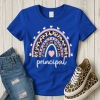 Principal Rainbow Appreciation School Principal Gift Women's T-Shirt thumb 3