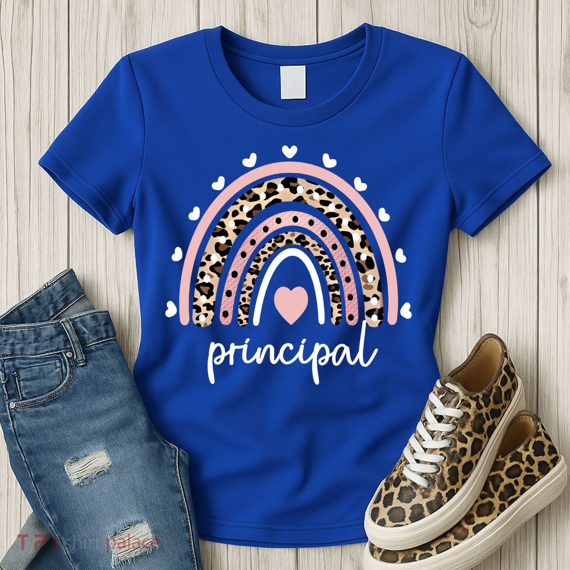 Principal Rainbow Appreciation School Principal Gift Women's T-Shirt