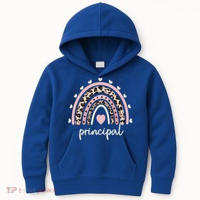 Principal Rainbow Appreciation School Principal Gift Kids Hoodie