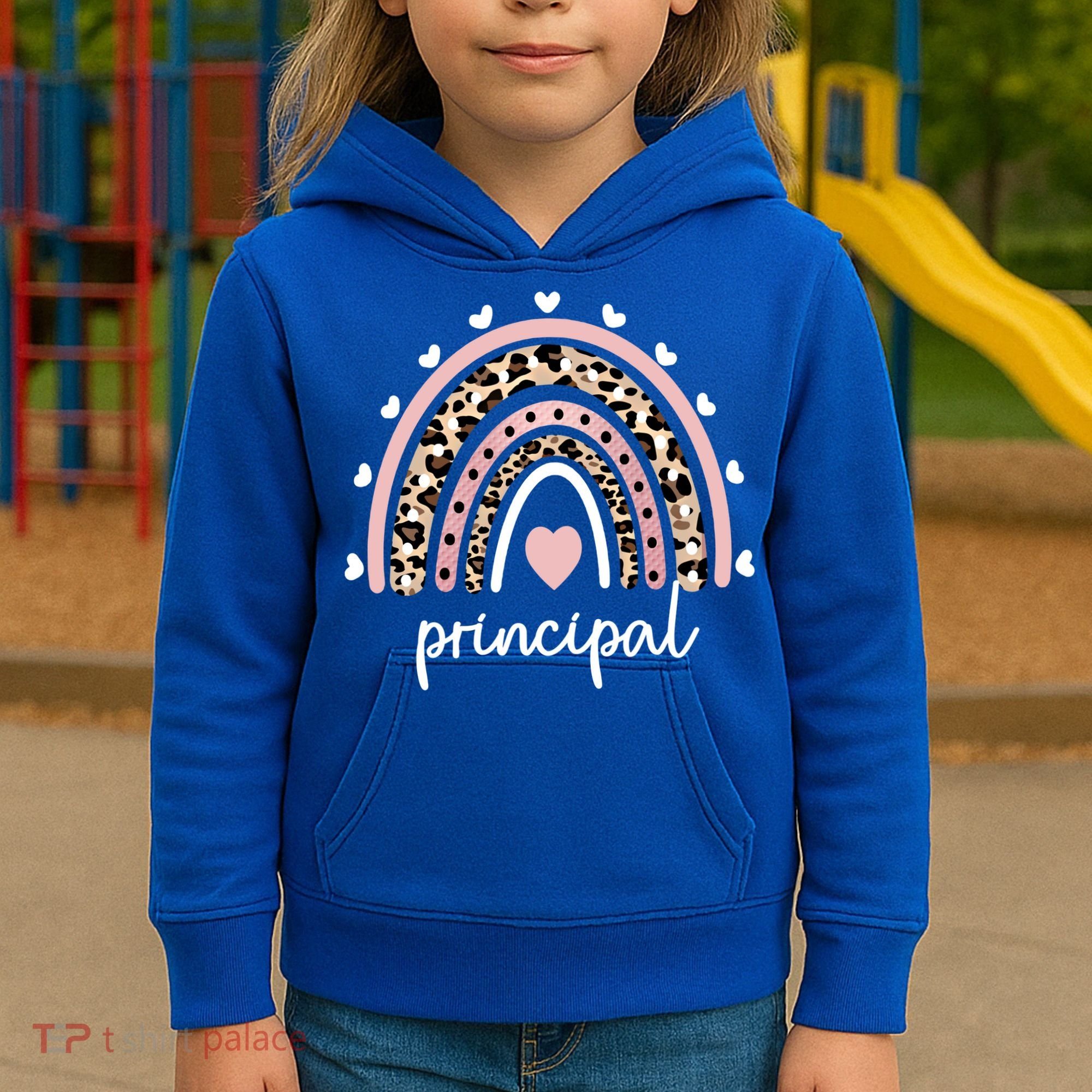 Principal Rainbow Appreciation School Principal Gift Kids Hoodie