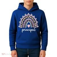 Principal Rainbow Appreciation School Principal Gift Kids Hoodie thumb 4