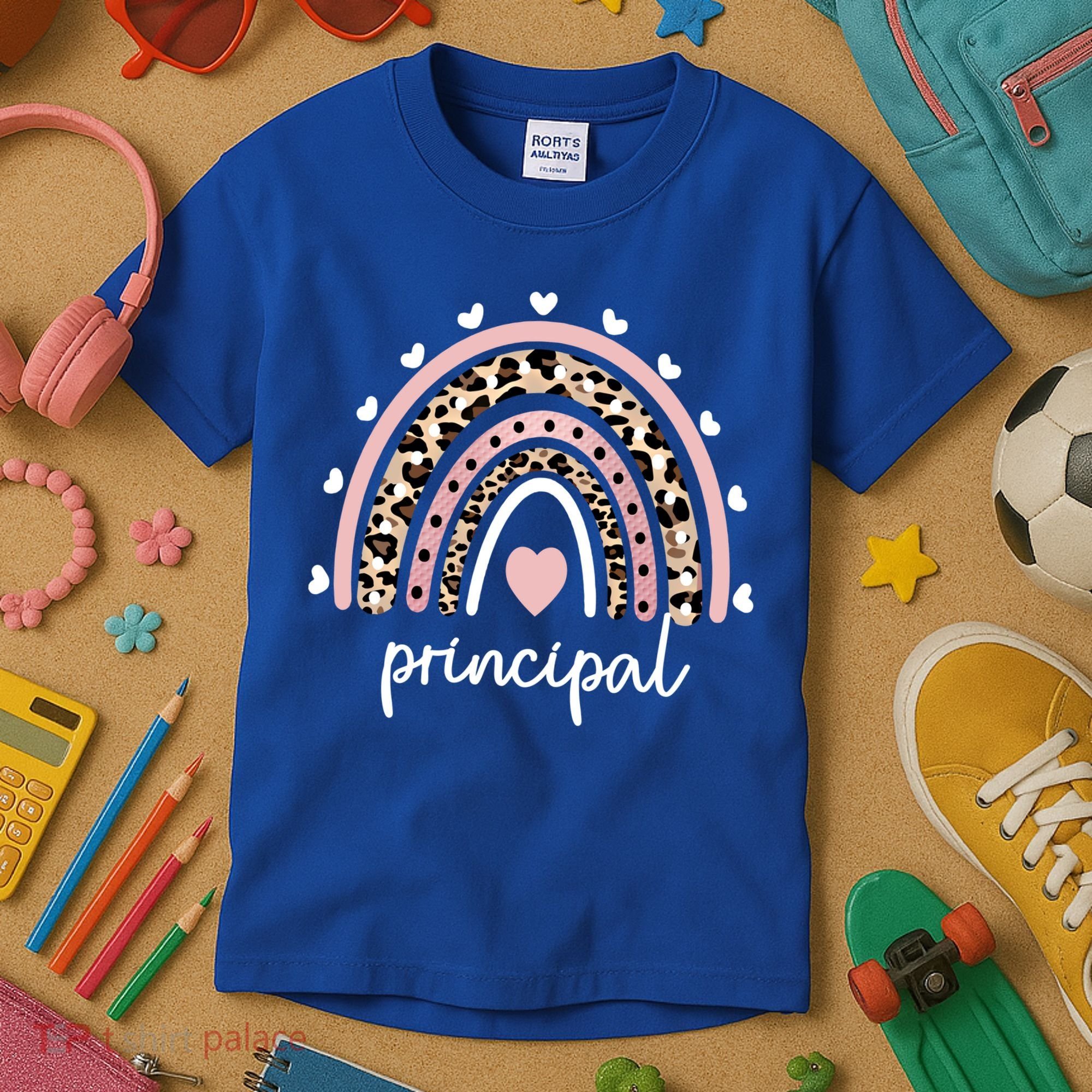 Principal Rainbow Appreciation School Principal Gift Kids T-Shirt
