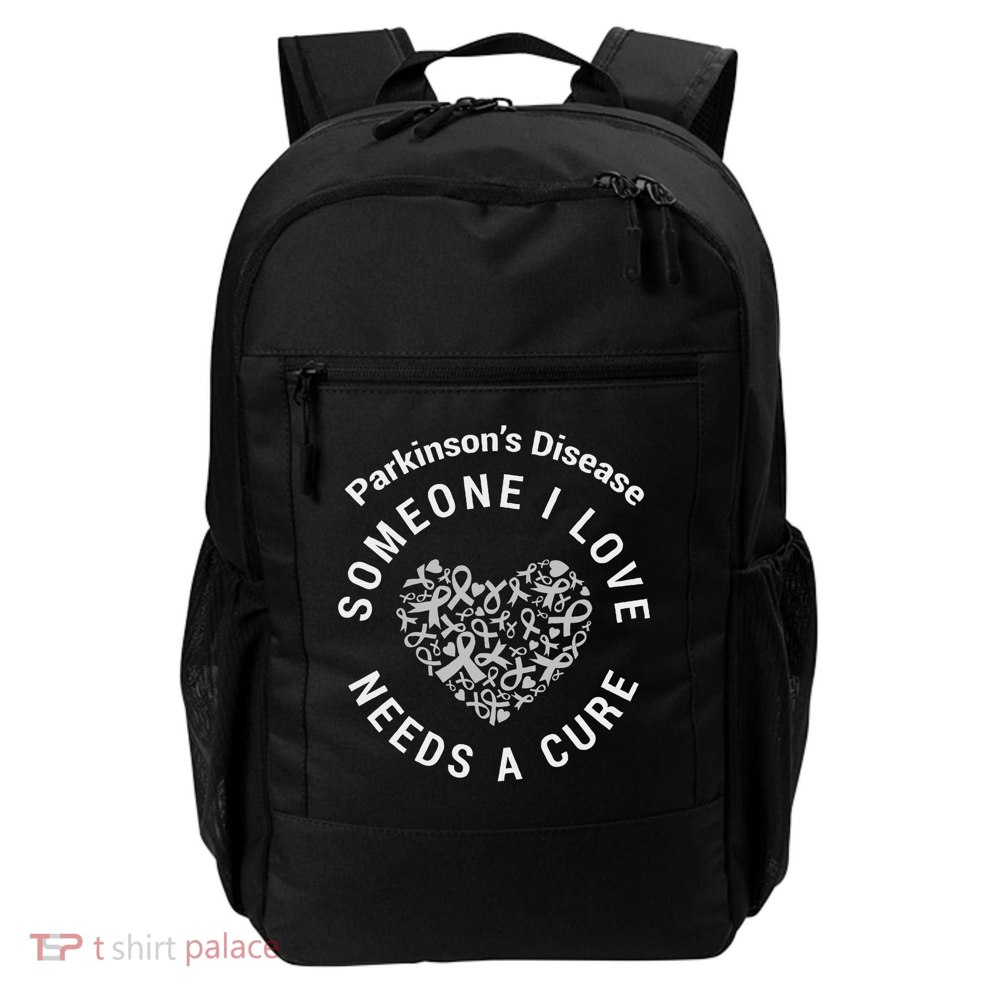 Parkinson's Raise Awareness Need Cure Love Family Support Backpack