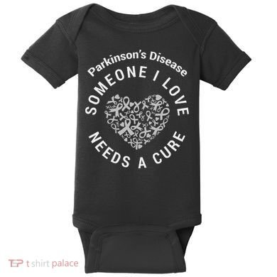 Parkinson's Raise Awareness Need Cure Love Family Support Baby Bodysuit