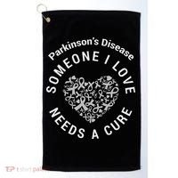 Parkinson's Raise Awareness Need Cure Love Family Support Golf Towel thumb 0
