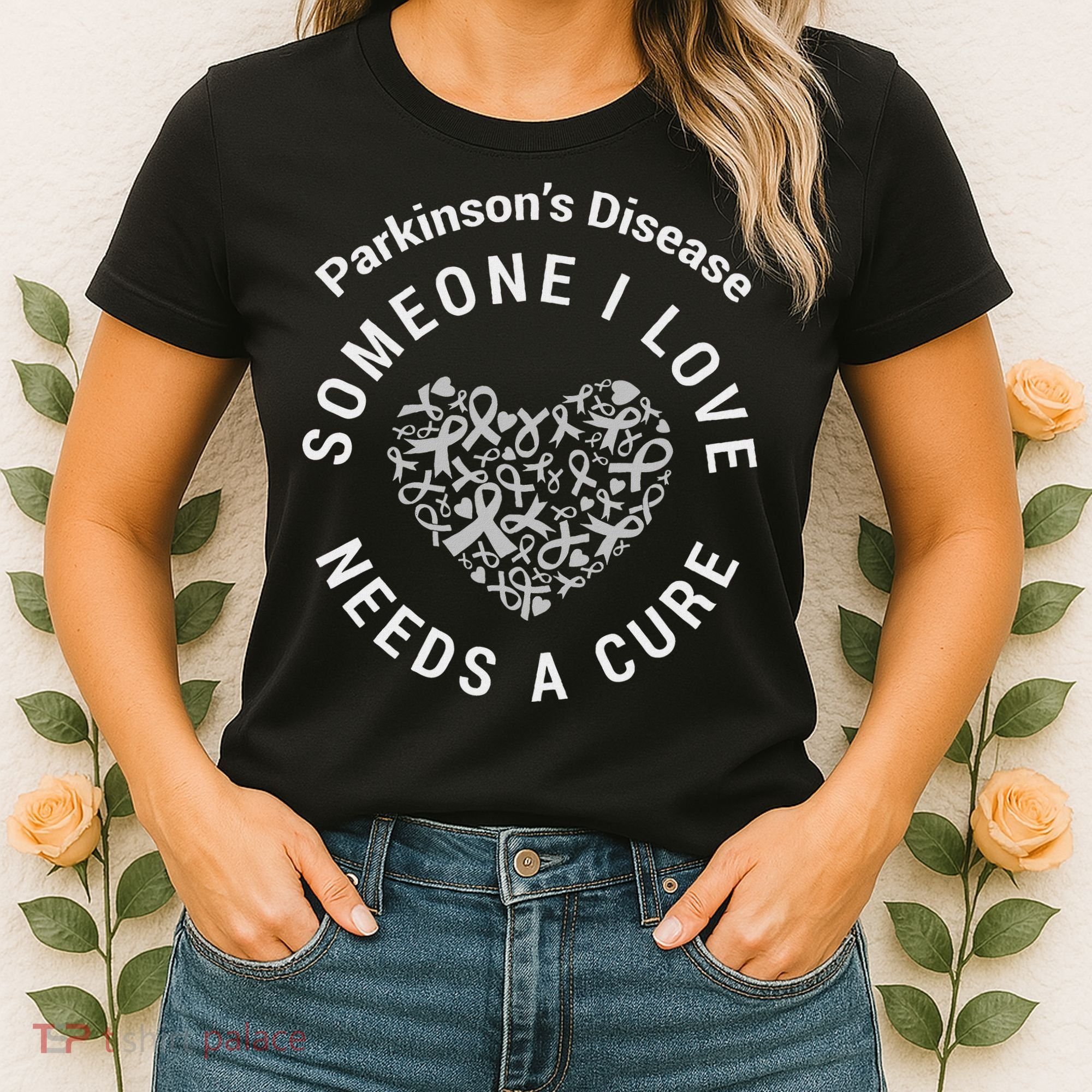 Parkinson's Raise Awareness Need Cure Love Family Support Women's T-Shirt