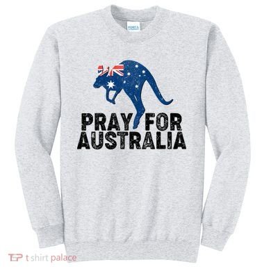 Pray for Australia Kangaroo Australian Flag Sweatshirt