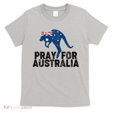 Pray for Australia Kangaroo Australian Flag T-Shirt