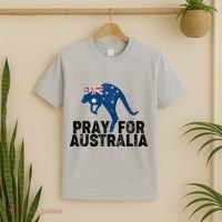 Pray for Australia Kangaroo Australian Flag T-Shirt thumb 2