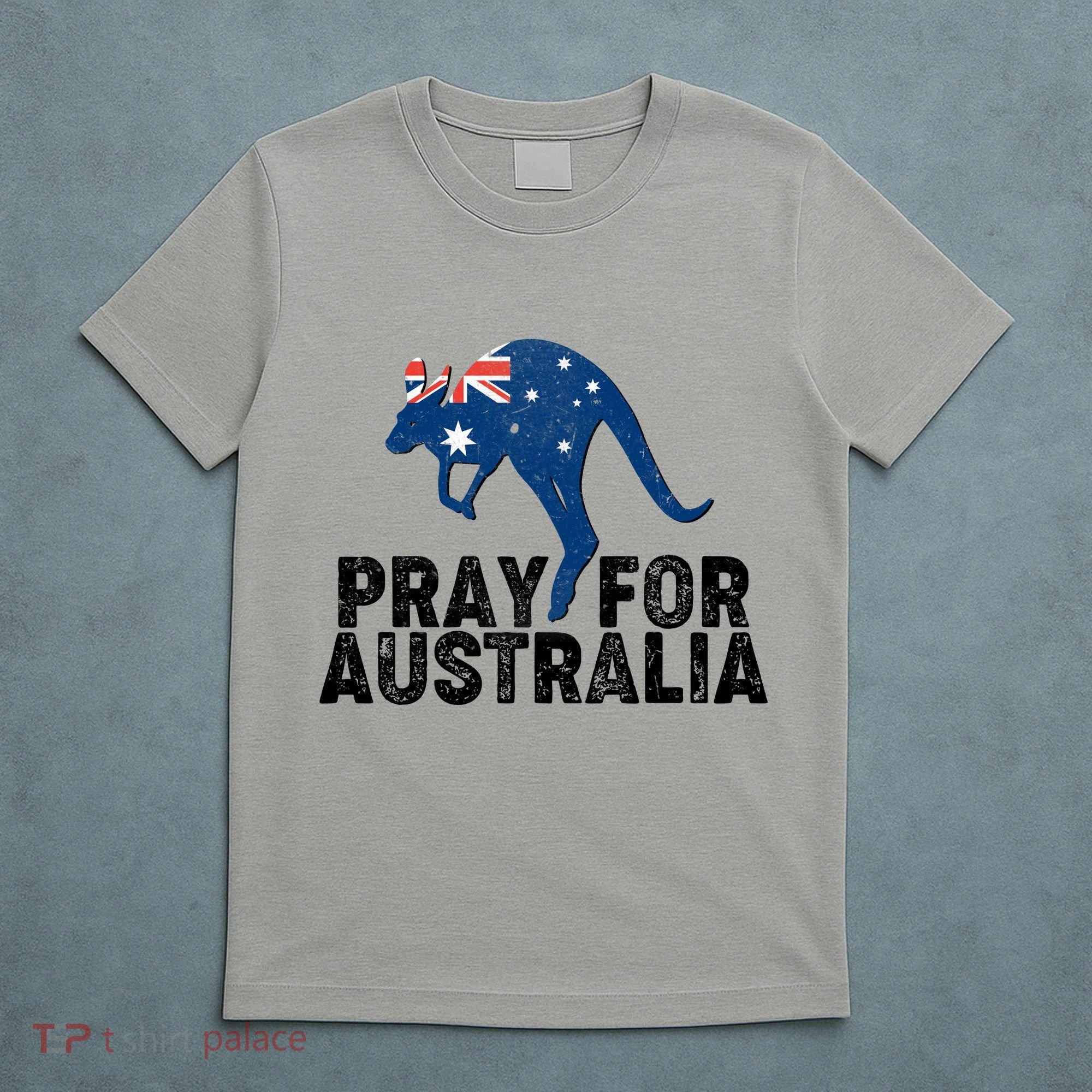 Pray for Australia Kangaroo Australian Flag T-Shirt