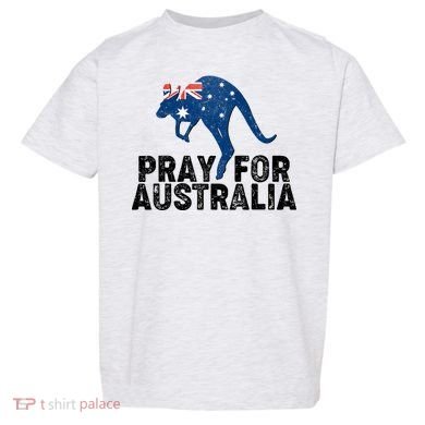 Pray for Australia Kangaroo Australian Flag Toddler T-Shirt