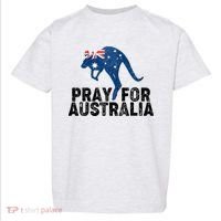 Pray for Australia Kangaroo Australian Flag Toddler T-Shirt thumb 0