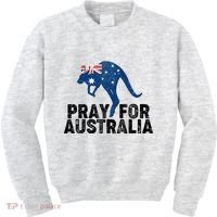 Pray for Australia Kangaroo Australian Flag Kids Sweatshirt thumb 0