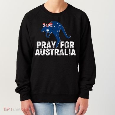 Pray for Australia Kangaroo Australian Flag Women's Sweatshirt