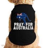 Pray for Australia Kangaroo Australian Flag Doggie Tank thumb 0