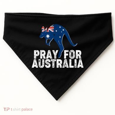 Pray for Australia Kangaroo Australian Flag USA-Made Doggie Bandana