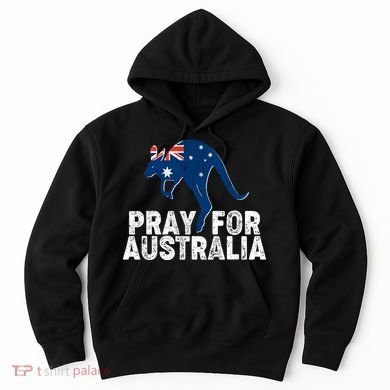 Pray for Australia Kangaroo Australian Flag Hoodie