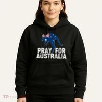 Pray for Australia Kangaroo Australian Flag Hoodie thumb 5