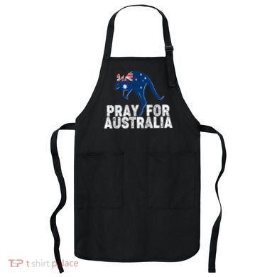 Pray for Australia Kangaroo Australian Flag Apron