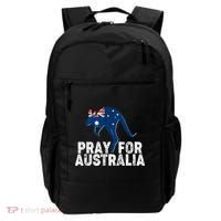Pray for Australia Kangaroo Australian Flag Backpack thumb 0