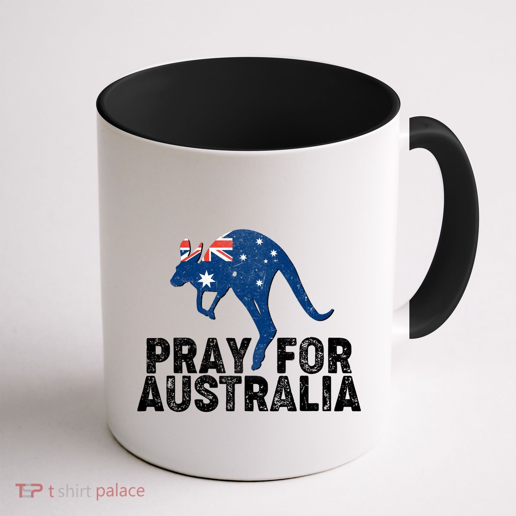 Pray for Australia Kangaroo Australian Flag Coffee Mug