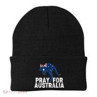Pray for Australia Kangaroo Australian Flag Beanie thumb 0