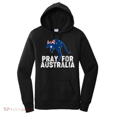 Pray for Australia Kangaroo Australian Flag Women's Hoodie