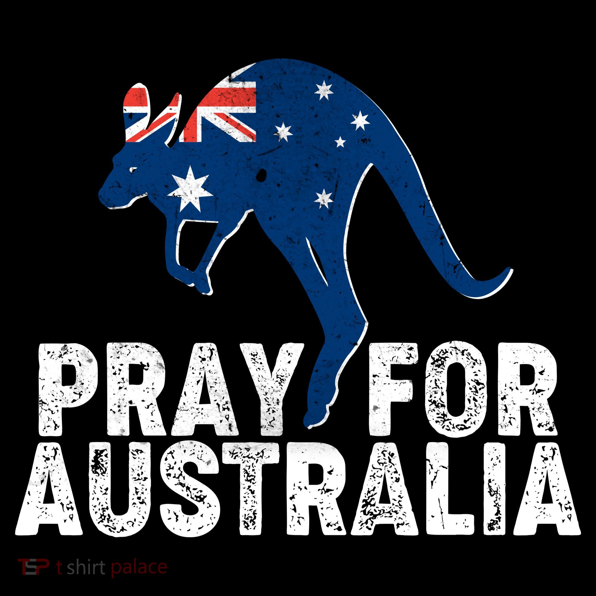 Pray for Australia Kangaroo Australian Flag Women's Hoodie
