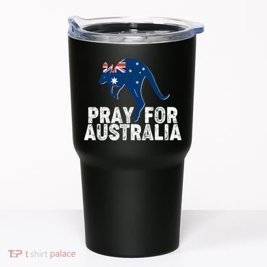 Pray for Australia Kangaroo Australian Flag Tumbler