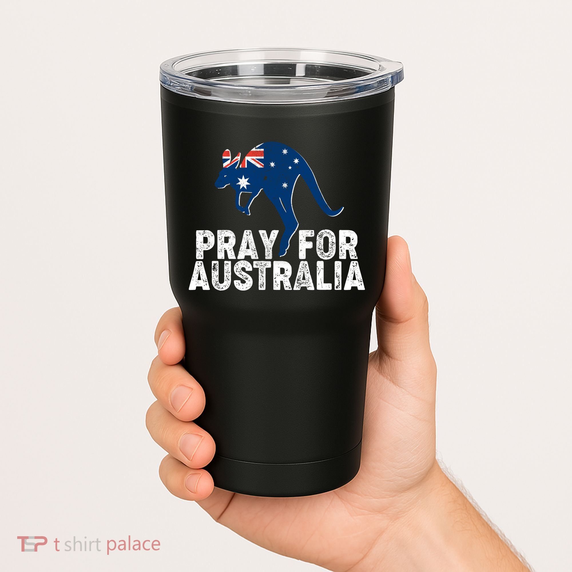 Pray for Australia Kangaroo Australian Flag Tumbler