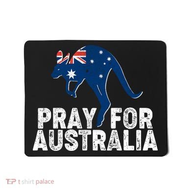 Pray for Australia Kangaroo Australian Flag Mousepad