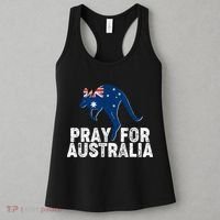 Pray for Australia Kangaroo Australian Flag Women's Tank Top thumb 3