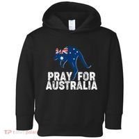 Pray for Australia Kangaroo Australian Flag Toddler Hoodie thumb 0