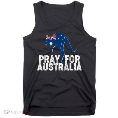 Pray for Australia Kangaroo Australian Flag Tank Top