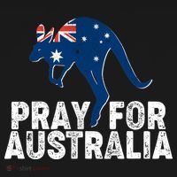 Pray for Australia Kangaroo Australian Flag Tank Top thumb 6