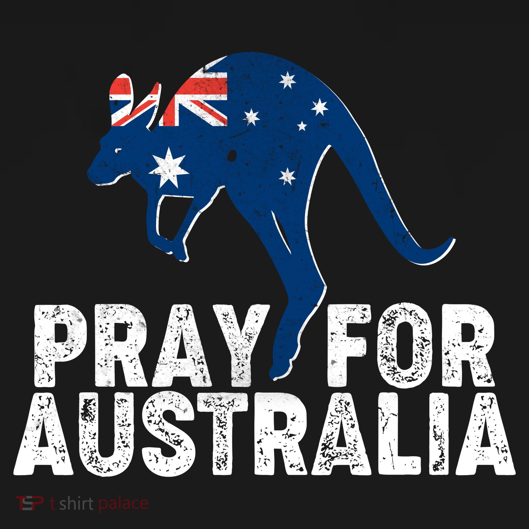 Pray for Australia Kangaroo Australian Flag Tank Top