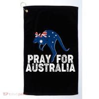 Pray for Australia Kangaroo Australian Flag Golf Towel thumb 0