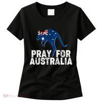 Pray for Australia Kangaroo Australian Flag Women's T-Shirt thumb 0