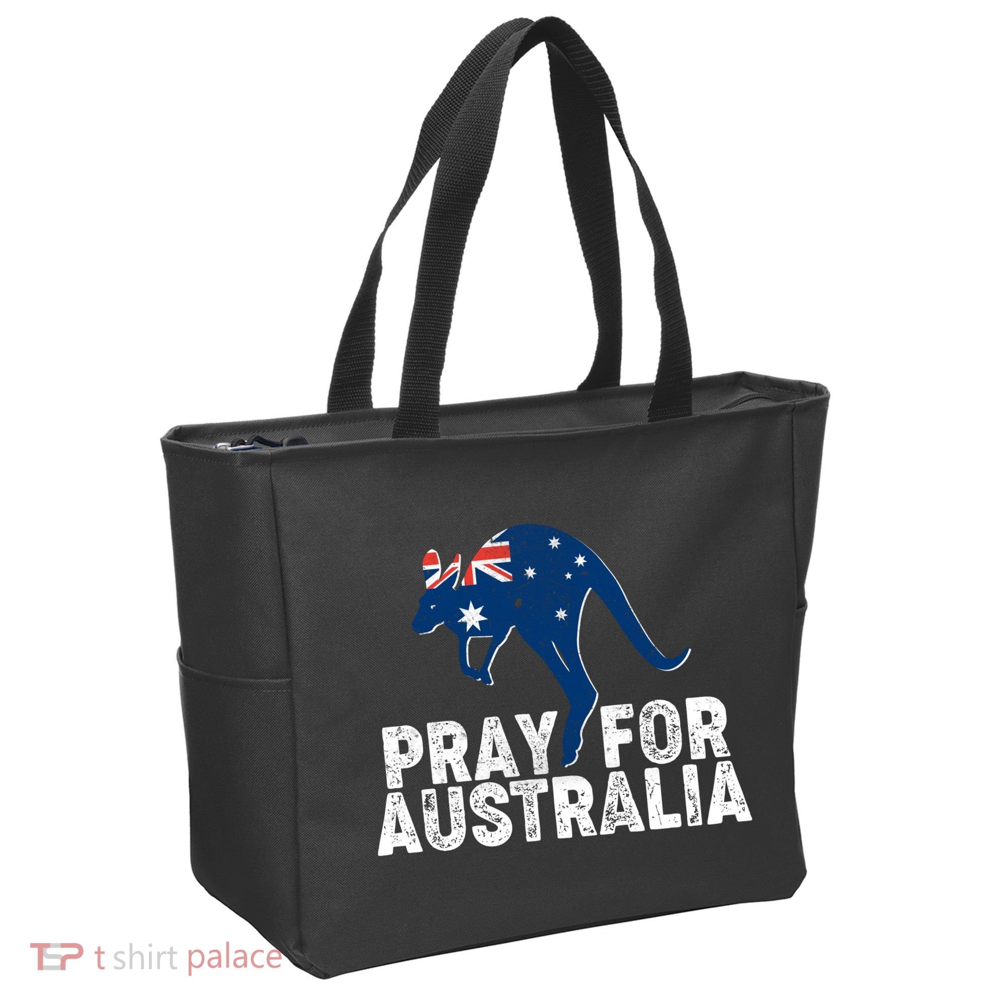 Pray for Australia Kangaroo Australian Flag Tote Bag