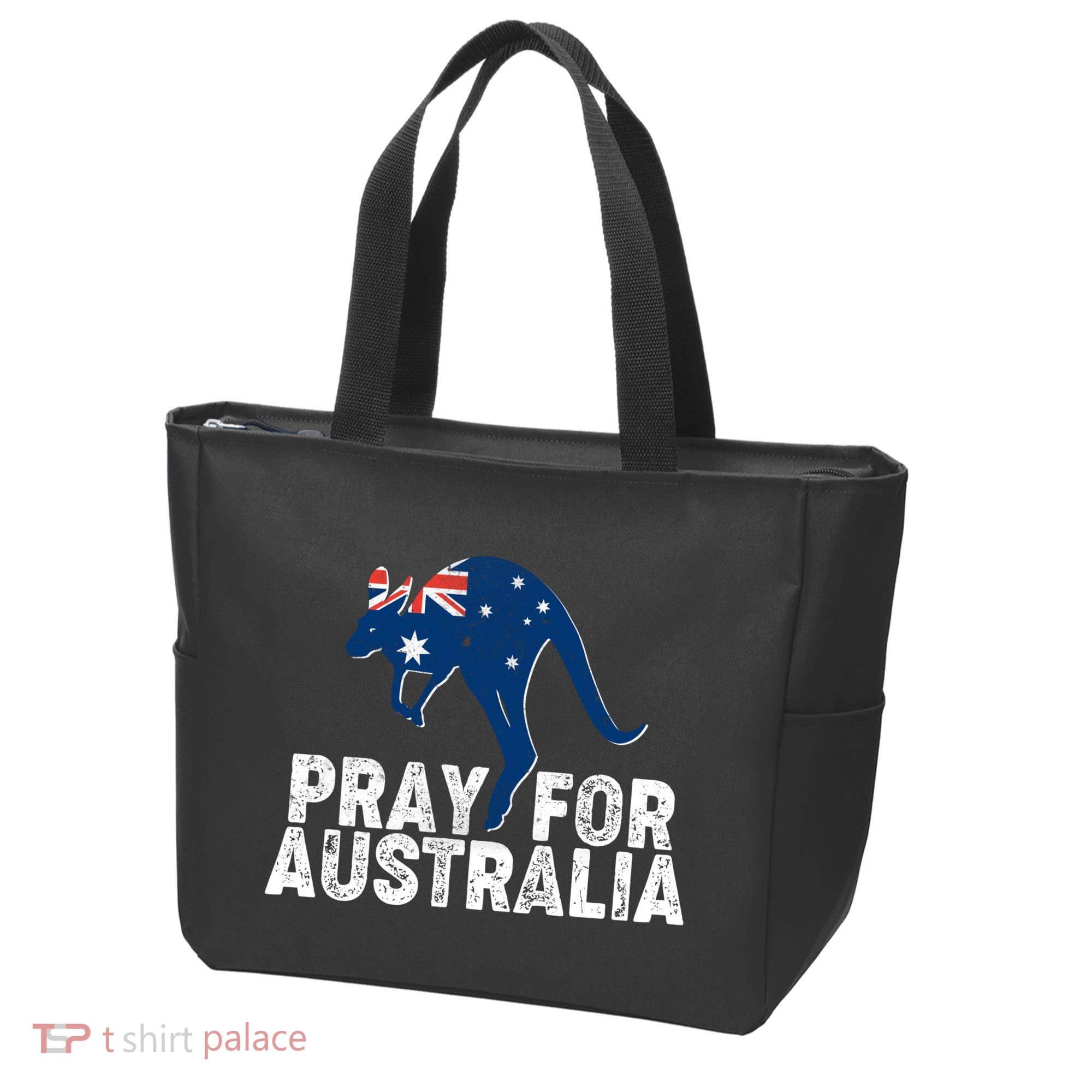 Pray for Australia Kangaroo Australian Flag Tote Bag