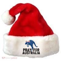 Pray for Australia Kangaroo Australian Flag Santa Hat thumb 0