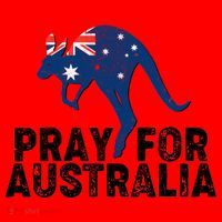 Pray for Australia Kangaroo Australian Flag Santa Hat thumb 1