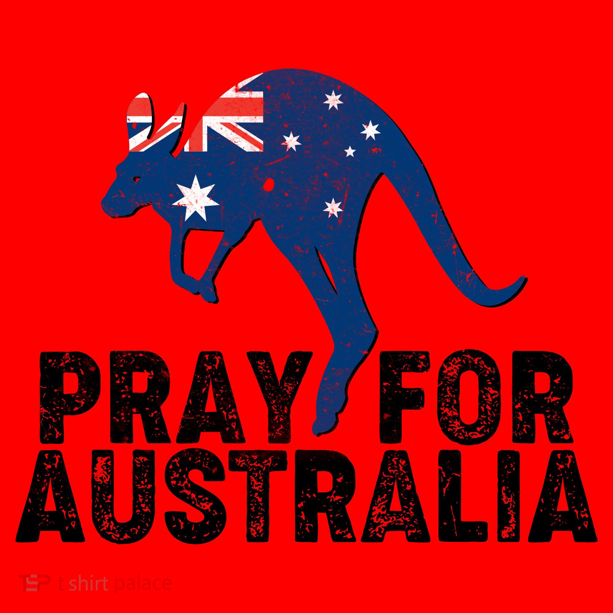 Pray for Australia Kangaroo Australian Flag Santa Hat