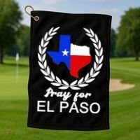 Pray For El Paso Golf Towel thumb 1