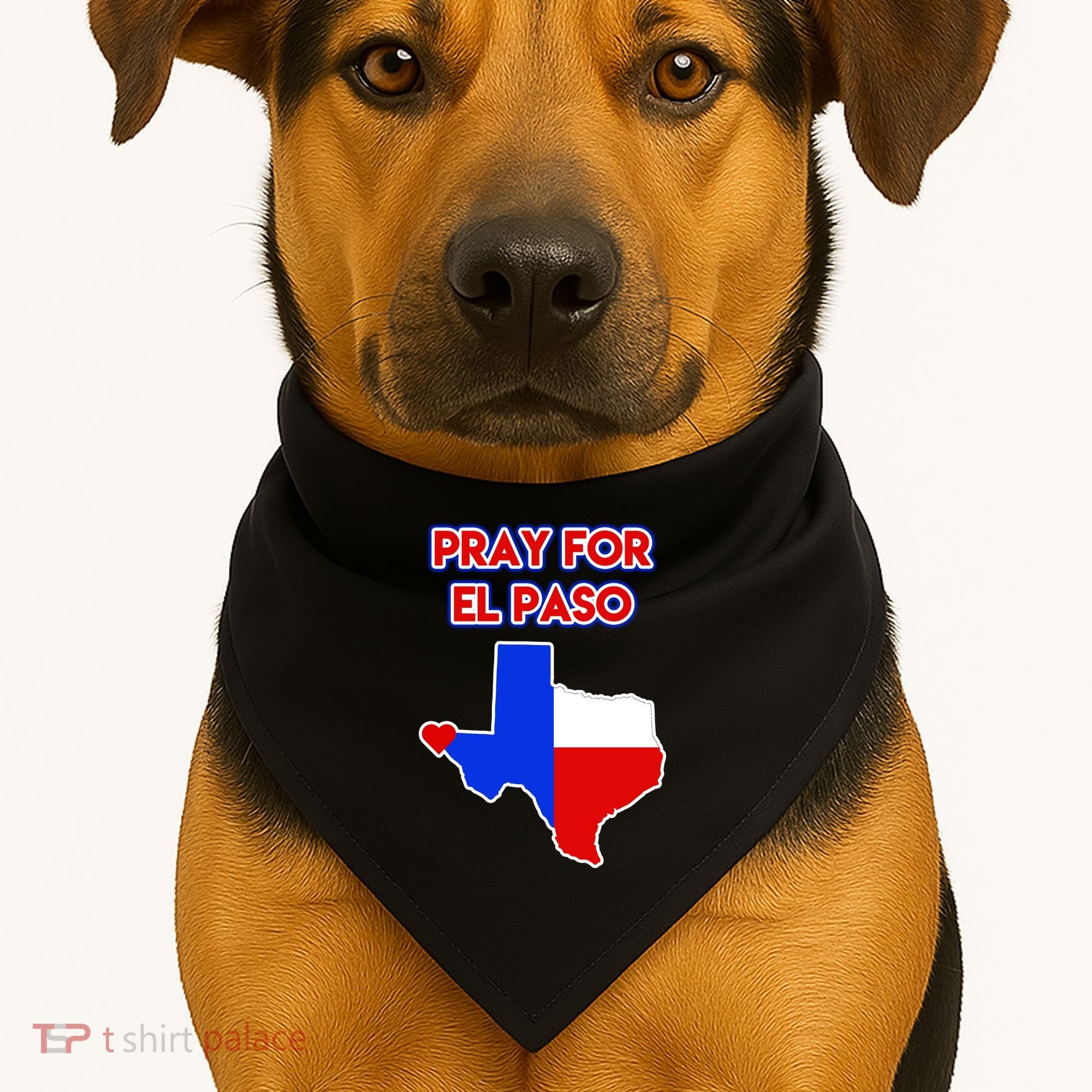 Pray For El Paso Texas USA-Made Doggie Bandana