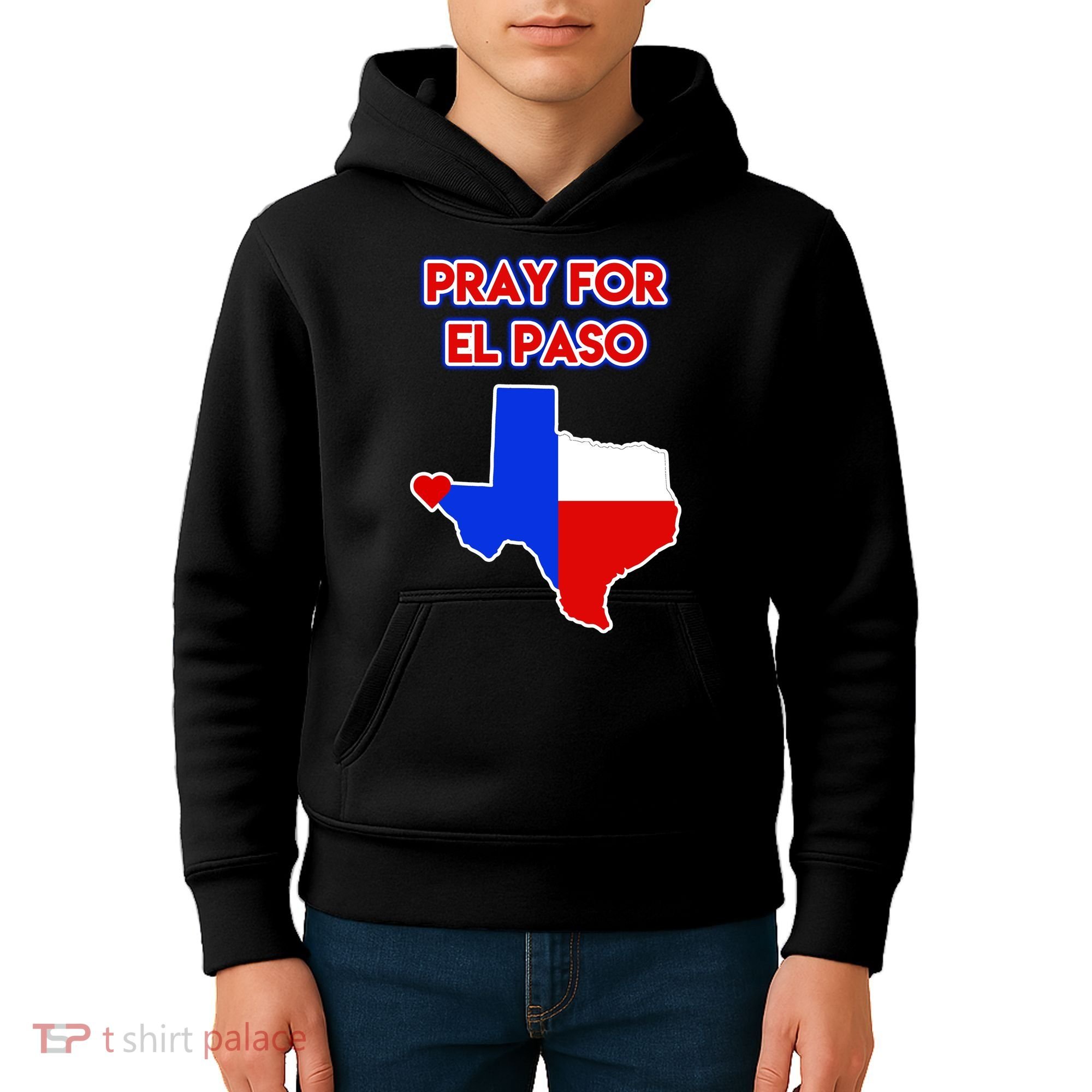 Pray For El Paso Texas Kids Hoodie