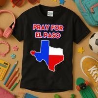 Pray For El Paso Texas Kids T-Shirt thumb 3