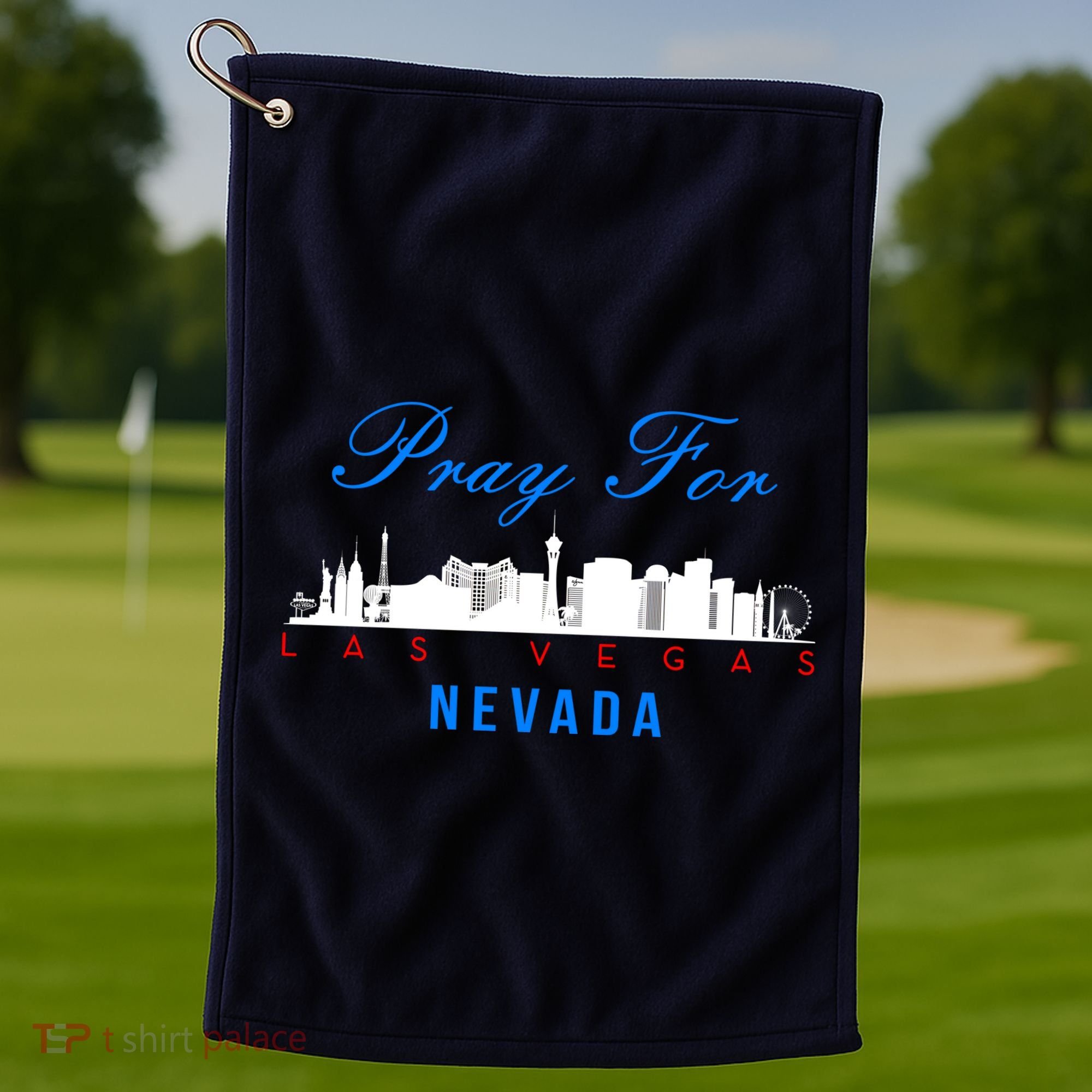 Pray For Las Vegas Nevada Golf Towel